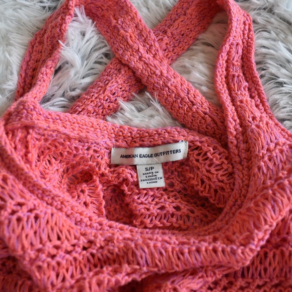AmericanEagleOutfitters Open Knit CrossBack Tank S - Picture 4 of 8